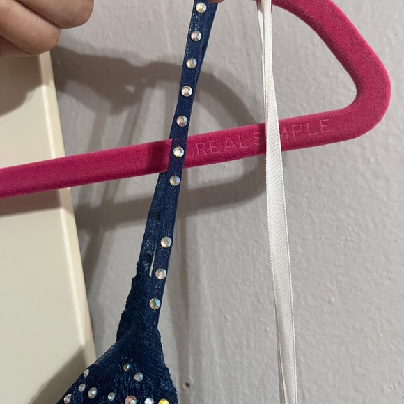 Jovani Navy Blue Beaded Prom Dress - Picture 6 of 8